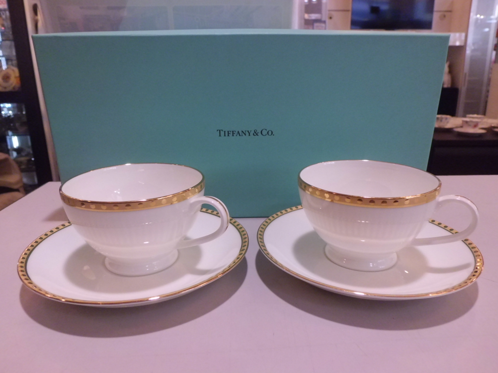 ティファニー　ゴールドバンド　ティーカップ　カップ＆ソーサー　6客セット Tiffany&Co./ティファニー Gold Band/ゴールドバンド カップ＆ソーサー
