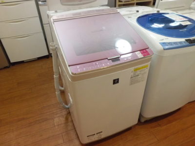 Sharp シャープ ピンクのガラストップ 洗濯乾燥機 Es Gx8a 8kg 4 5kg 16年製 買取しました 愛知と岐阜のリサイクルショップ 再良市場