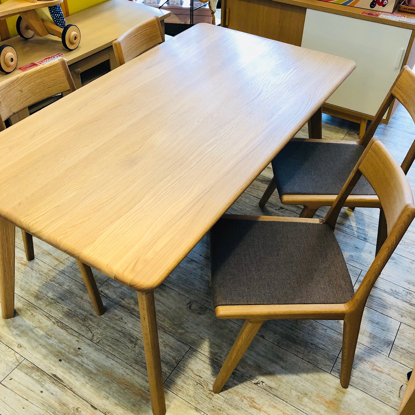 野田産業 昇降式テーブル 丸テーブル リビング 家具 インテリア - 家具