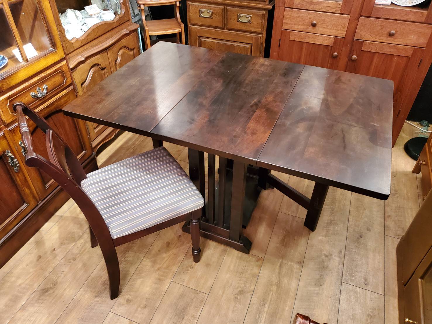 ☆北海道民芸家具 バタフライテーブル チェア 2点セット ゲート  