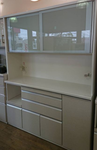 松田家具 レンジボード 食器棚 日本製 幅 キッチンボード 買取