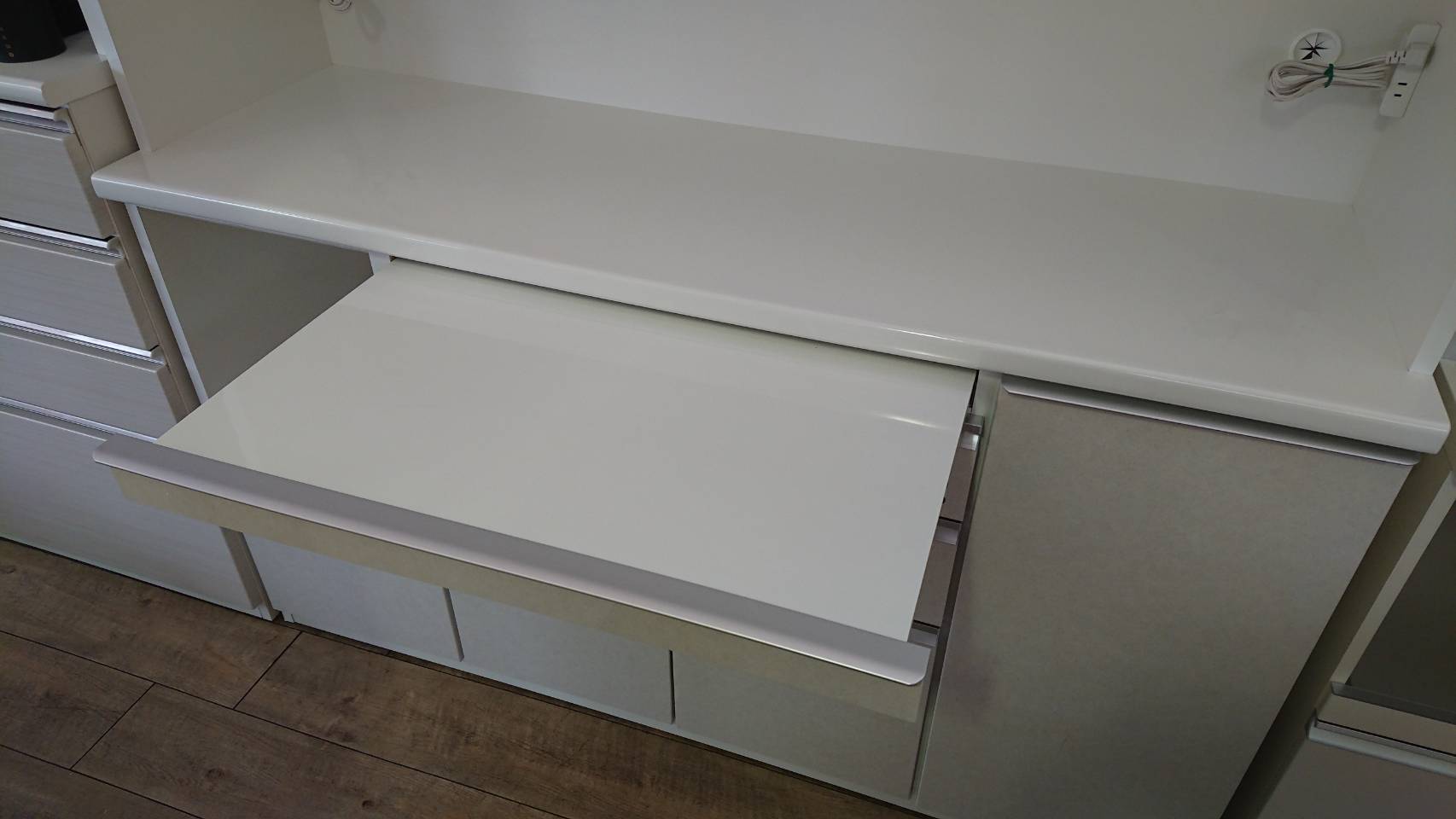 ☆松田家具 レンジボード 食器棚 日本製 幅156cm キッチンボード 買取 