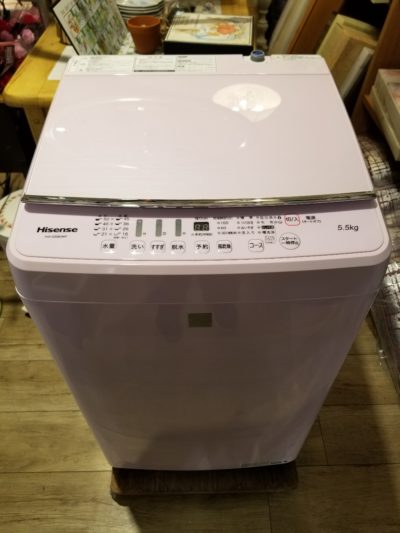 Hisense/ハイセンス 5.5K 全自動洗濯機 ピンクカラー HW-G55E5KP 2018 ...