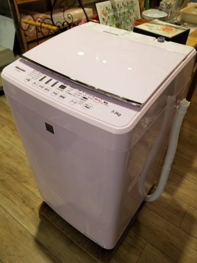 Hisense/ハイセンス 5.5K 全自動洗濯機 ピンクカラー HW-G55E5KP 2018年製 買取しました！ | 愛知と岐阜の