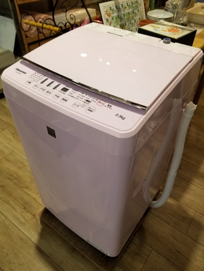 Hisense/ハイセンス 5.5K 全自動洗濯機 ピンクカラー HW-G55E5KP 2018 
