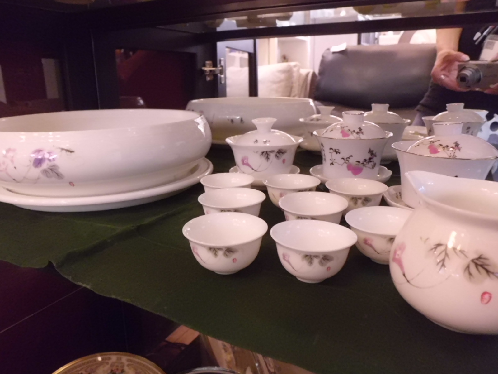 中国茶器　いろいろ整理品　中古品 ☆値下げ☆景徳鎮 中国茶器セット かごつき　 美品　アンティーク