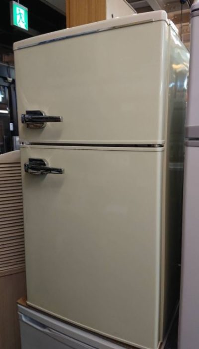 85L　冷蔵庫　2ドア　2018年製　レトロ