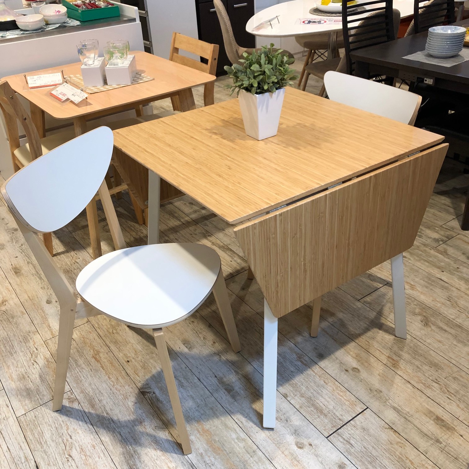 IKEA / イケア 伸縮ダイニングテーブル3点セット 買取しました