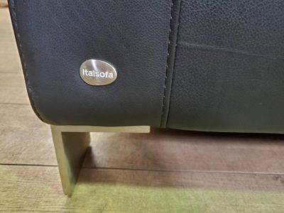 ITALSOFA　イタリアソファ　NARUZZI　ナツッジ　セカンドブランド　レザー　2シーター　2人掛け　ソファ　黒　モダン