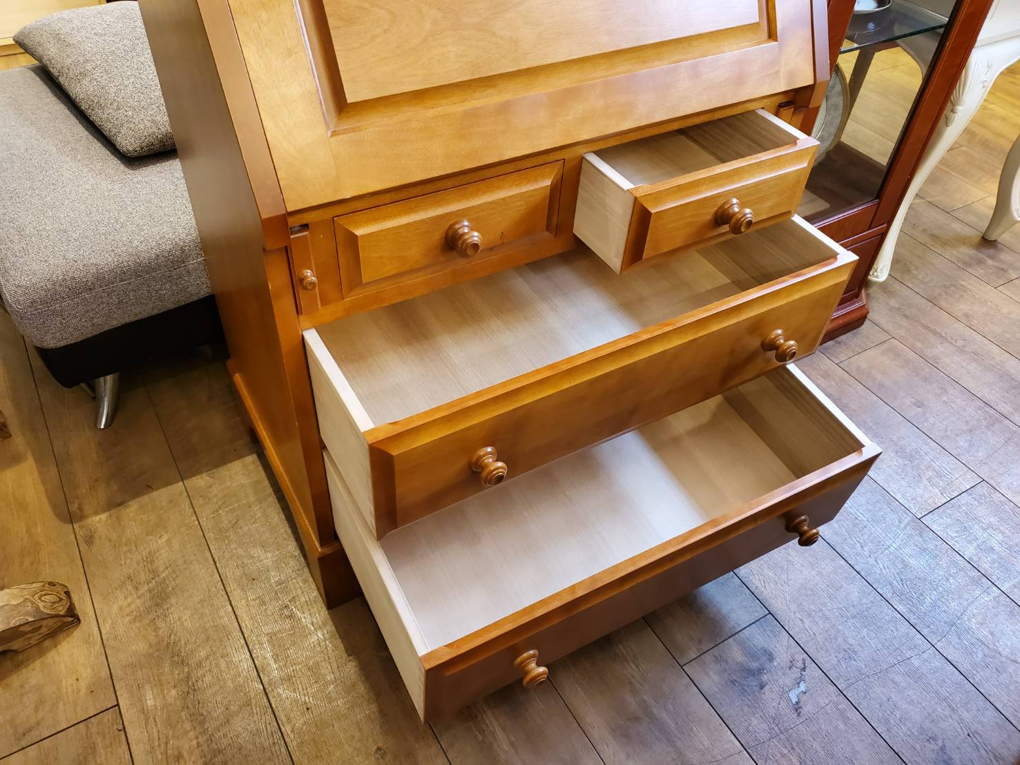 持帰り家具3割引] 甘辛い 北海道民芸 ライティングデスク N23-970 高く  