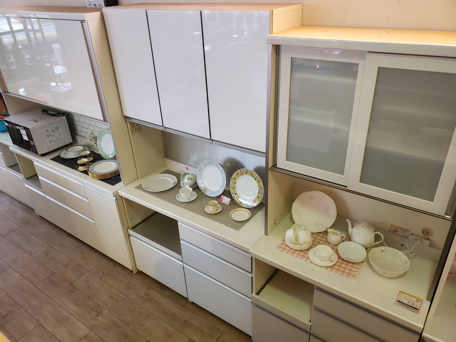 ☆Pamouna パモウナ レンジボード サイズ色々 鏡面仕上げ 食器棚 