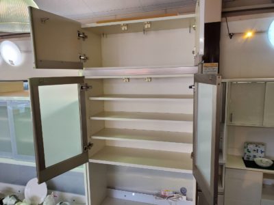 pamouna　パモウナ　キッチンボード　収納棚　レンジ　炊飯器　置ける棚　背が高い　スリム　省スペース　ホワイト
