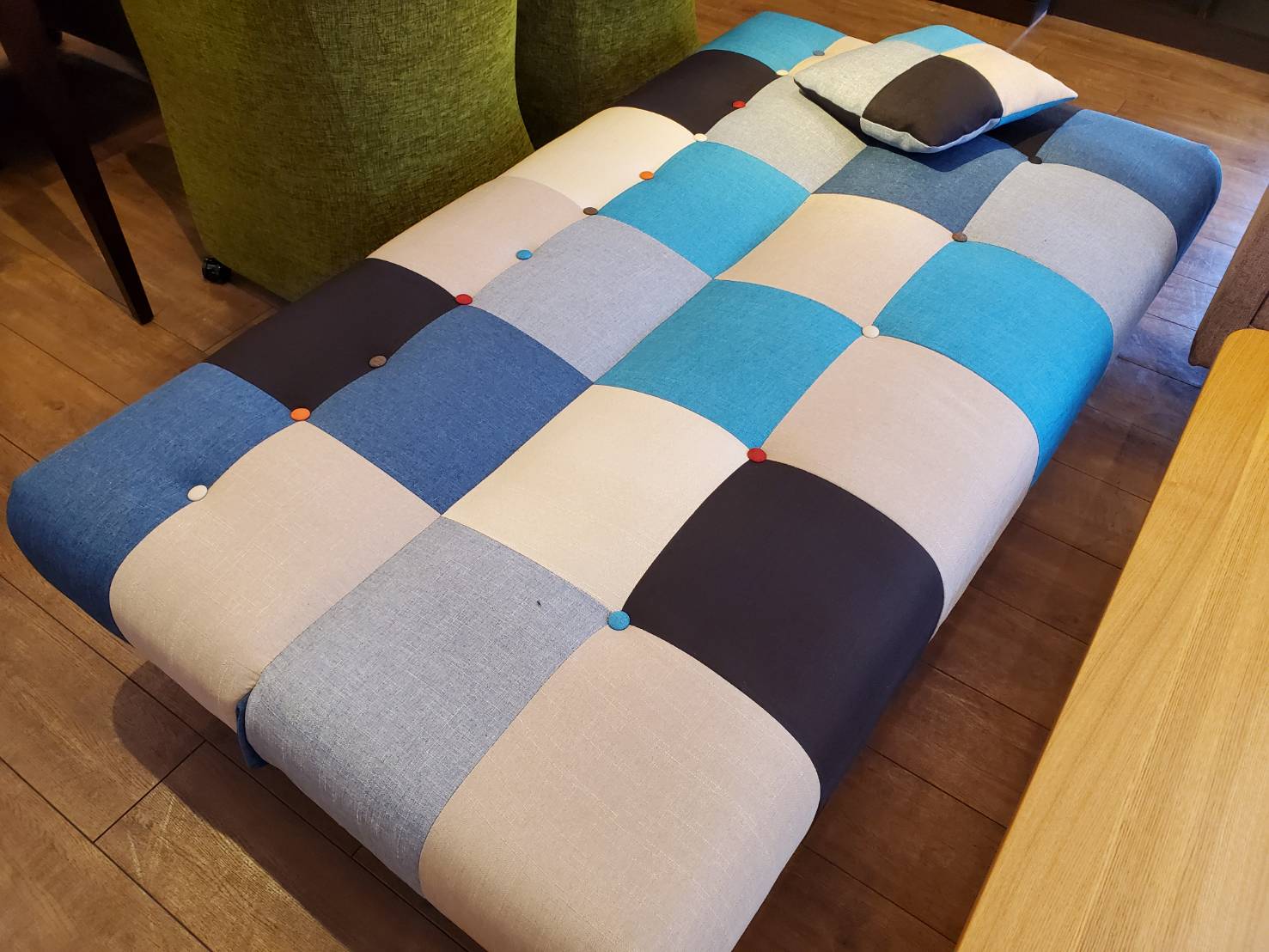 パッチワーク ソファベッド ブルー系 マリン 2 5シーターソファ 買取しました 愛知と岐阜のリサイクルショップ 再良市場