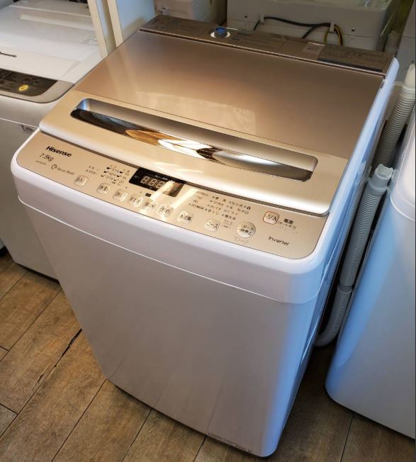 ☆Hisense ハイセンス 7.5㎏ 洗濯機 2019年製 全自動洗濯機 買取しま 