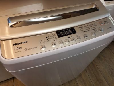 hisense　ハイセンス　7.5㎏洗濯機　全自動洗濯機　2019年　超美品　ガラストップ　かっこいい　シャープ