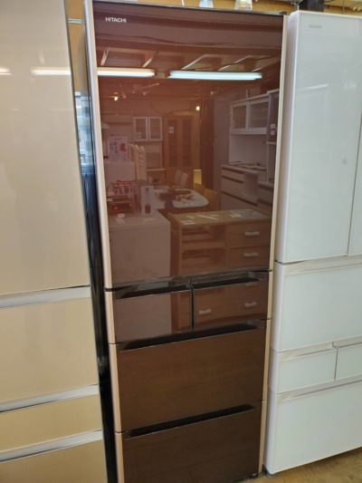 HITACHI　日立　501L　5ドア冷蔵庫　2017年製　真空チルド　大容量　冷凍冷蔵庫　ブラウン