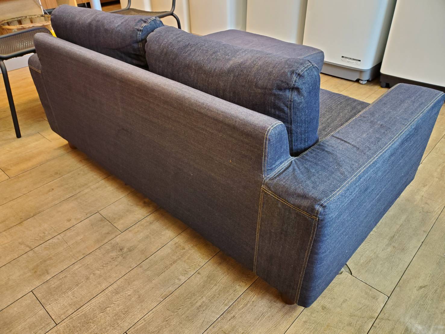 ☆MUJI 無印良品 2シーターソファ オットマン付き フェザー入り デニム風 2人掛けソファ 買取しました☆ | 愛知と岐阜のリサイクルショップ  再良市場