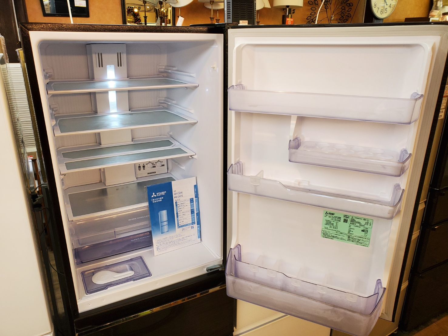 ☆MITSUBISHI 三菱 365L 3ドア冷蔵庫 2019年製 美品 氷点下ストッカー ブラウンカラー 右開き 冷凍冷蔵庫 買取しました☆