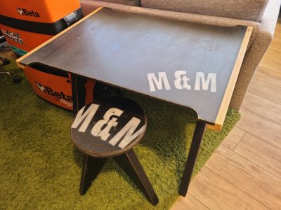  M＆M FURNITURE / エム＆エム ファニチャー　ウマ+天板セット　丸スツール　セミオーダー家具