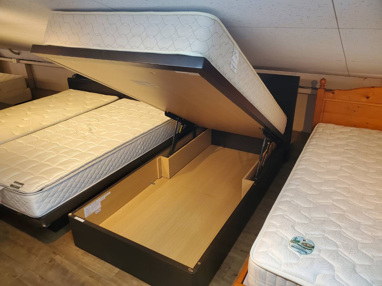 ☆France BeD フランスベッド 跳ね上げ式シングルベッド ダーク 