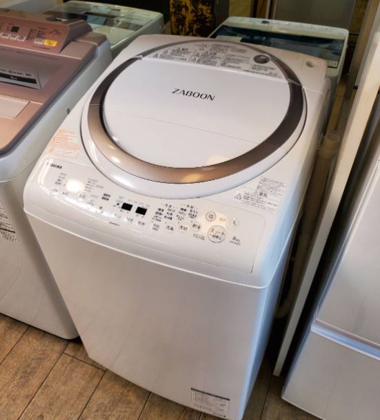 ☆TOSHIBA 東芝 8.0/4.5㎏ 洗濯乾燥機 ZABOON ザブーン 2018年製 タテ 