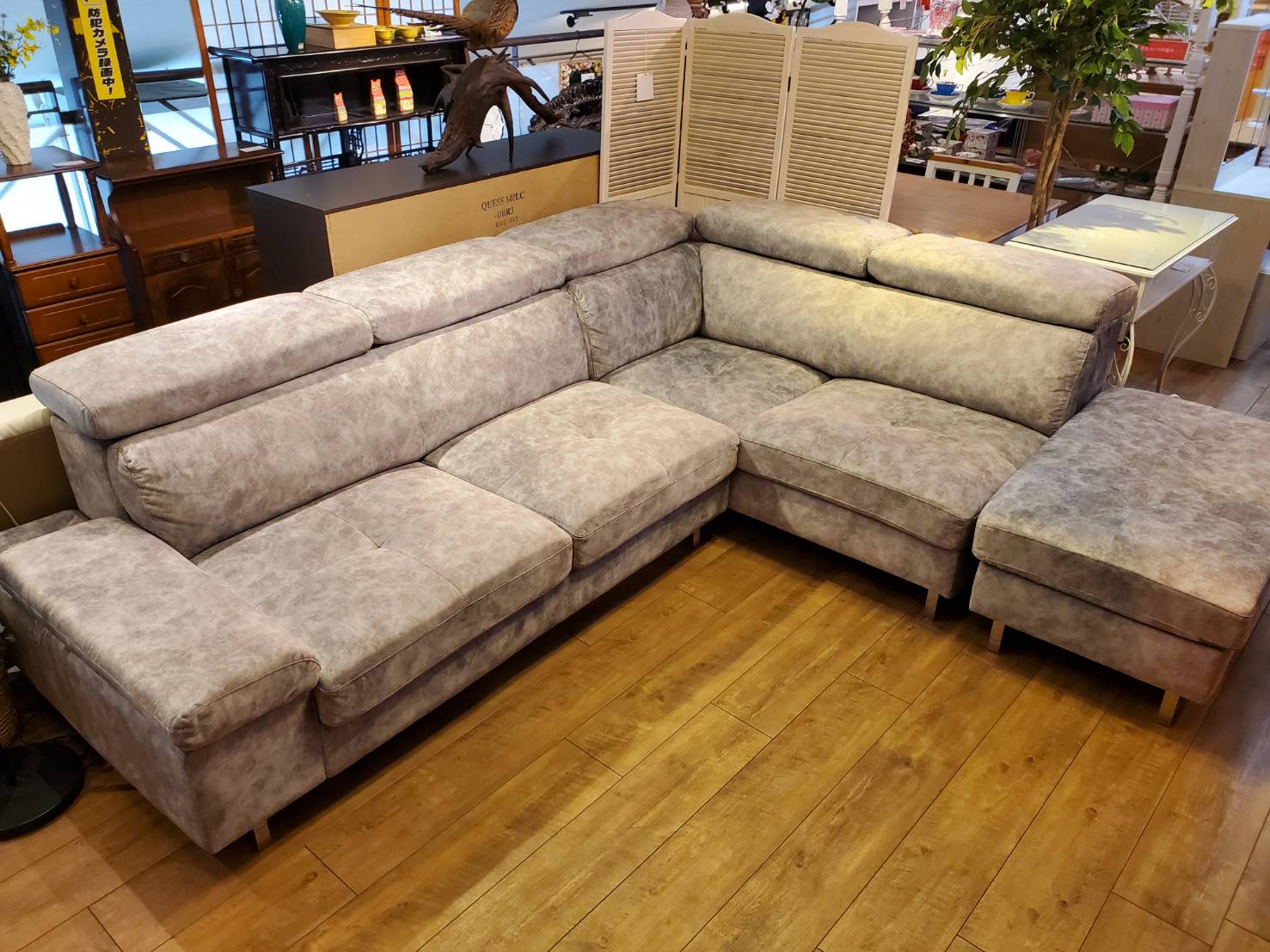 福岡市内配達無料 カウチソファ 良品中古