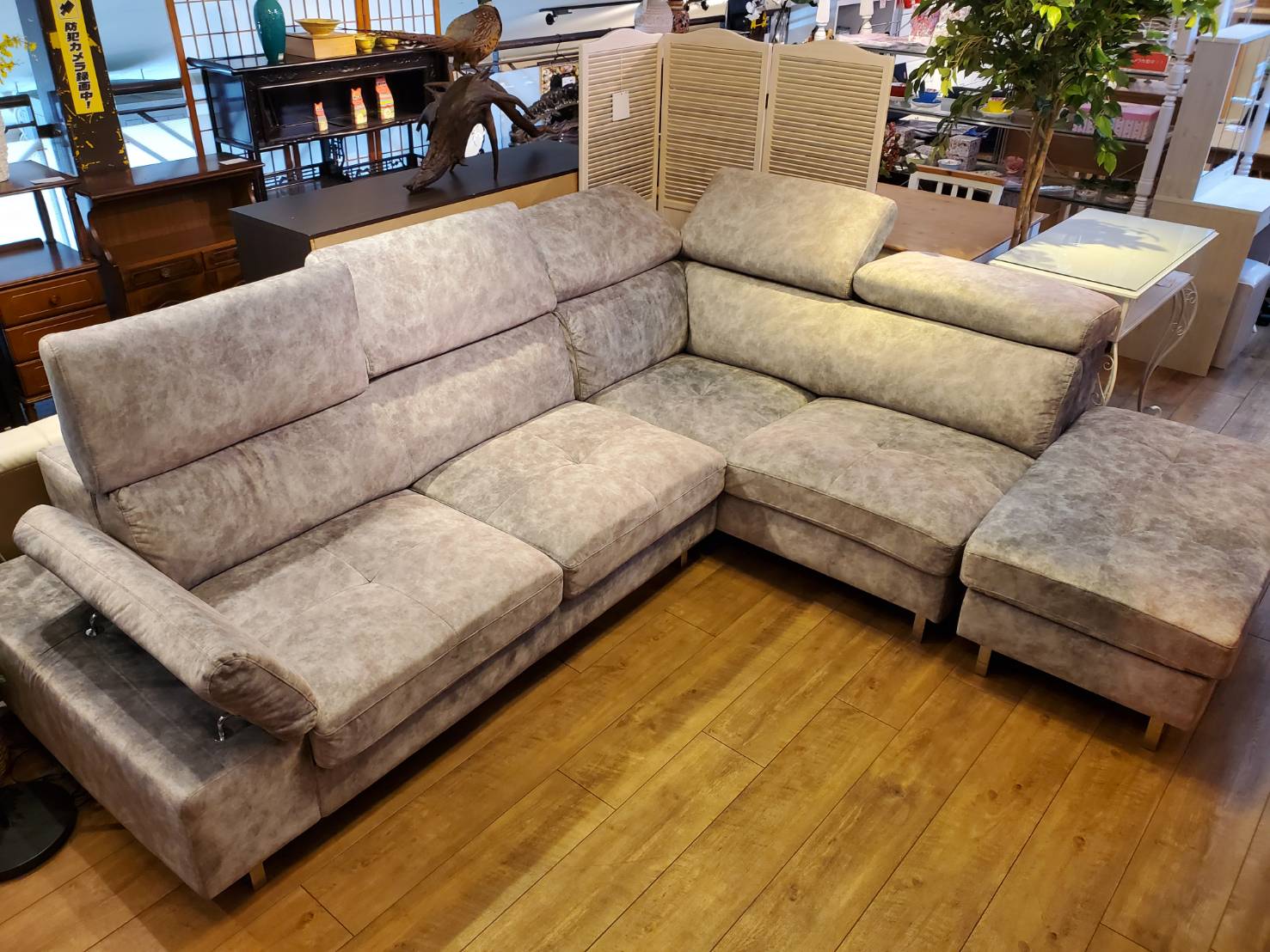 ☆野中企画 offer9 KELLER ケラー カウチソファ オットマン付き ヘッドレスト可変タイプ スムーステック コーナーカウチソファ