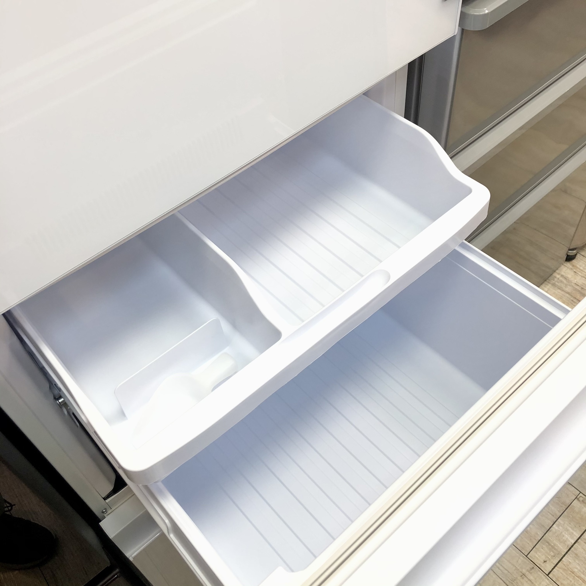SHARP 2020年製 350L 3ドア冷凍冷蔵庫 ガラストップ どっちもドア SJ