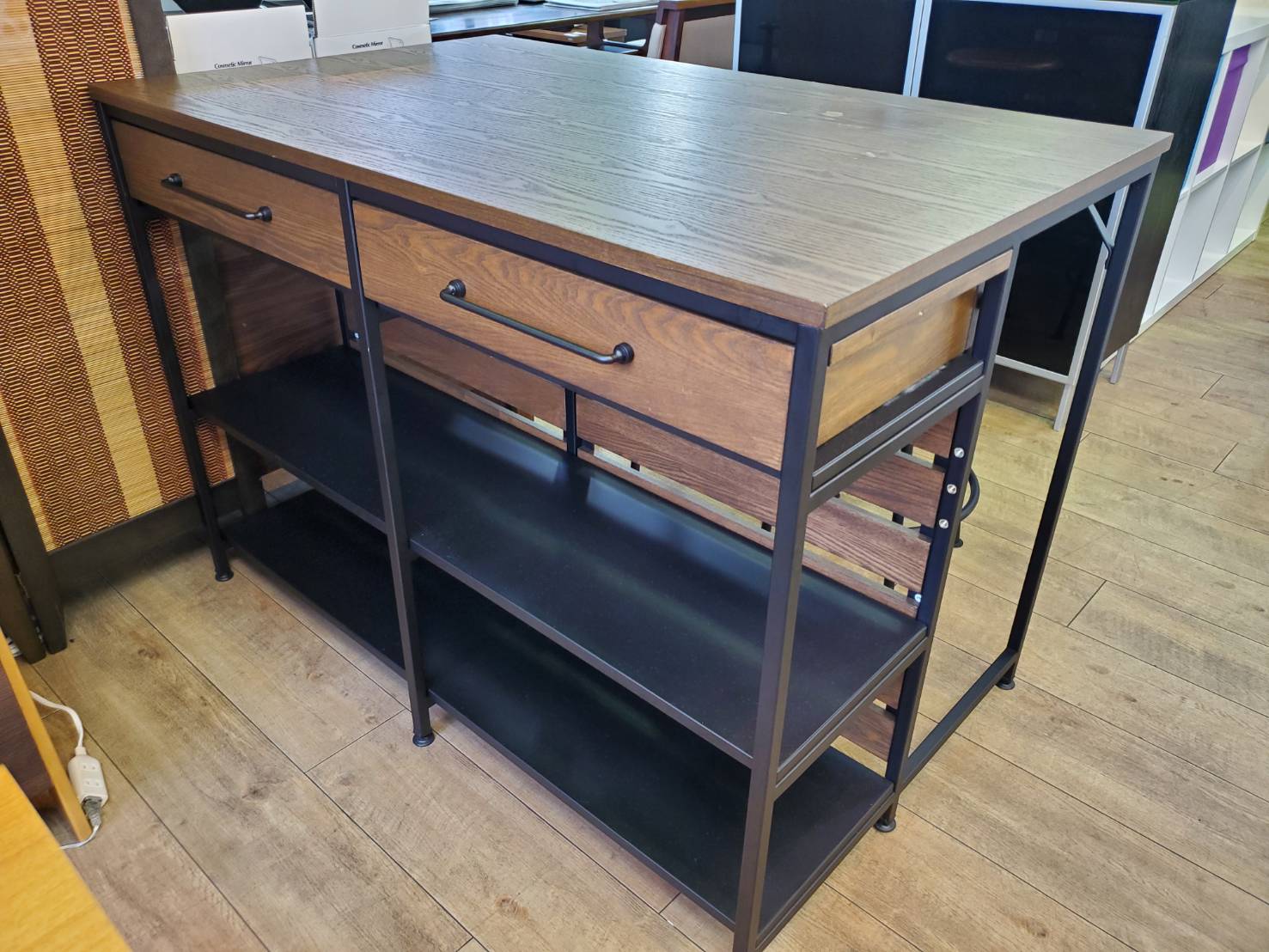 ヴィンテージ風 カウンターテーブル チェア2脚 異素材ミックス 対面 キッチンカウンター アイランドカウンター 買取しました 愛知と岐阜のリサイクルショップ 再良市場