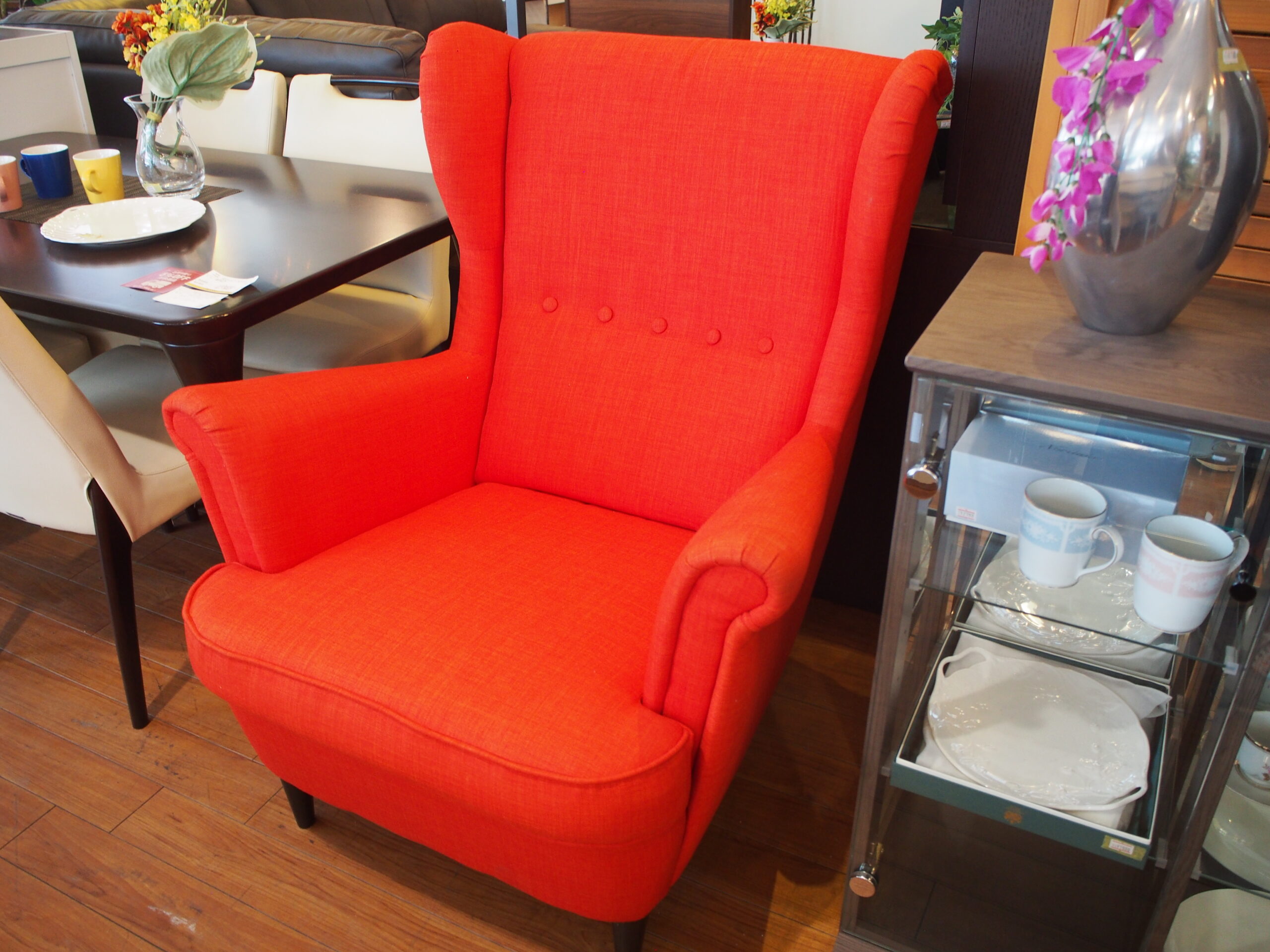中古品】IKEA/イケア ウイングチェア 1Pソファ レッド 買い取りました
