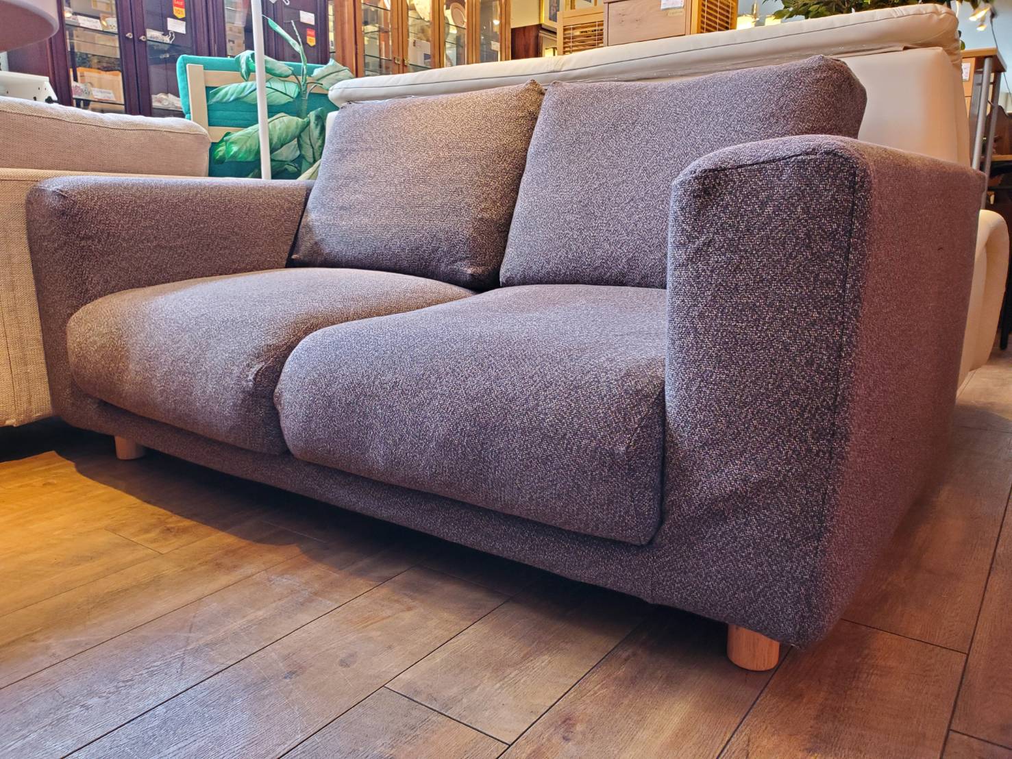 ☆MUJI 無印良品 2シーターソファ ポケットコイル フェザー使用 美品 2  