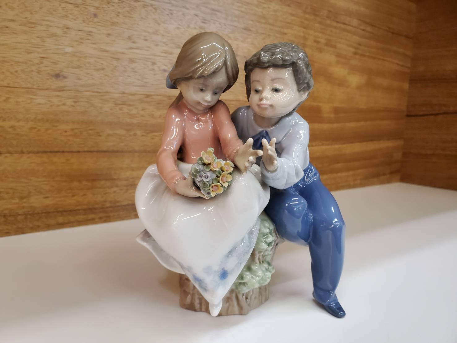 ☆LLADRO リヤドロ フィギュリン 陶磁器 少年と少女 インテリア 