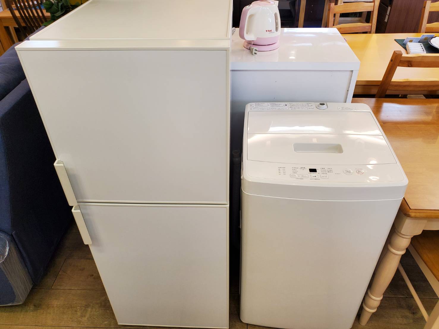 ☆無印良品 家電2点セット 140L 2ドア冷蔵庫 5.0㎏洗濯機 2018年製 ...