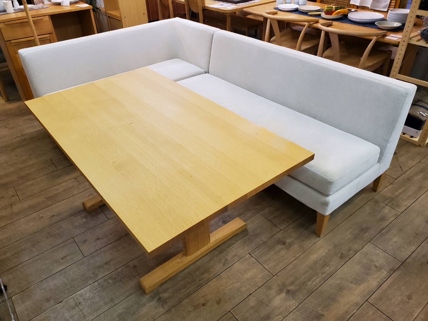 ☆KASHIWA 柏木工 HUKLA フクラ リビングダイニング3点セット カフェ風  