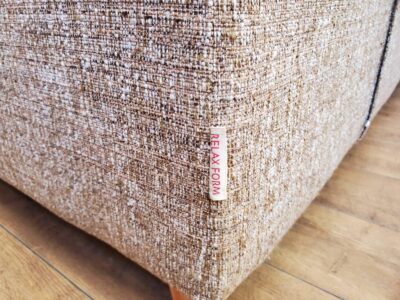 関家具　RelaxFoam　リラックスフォーム　大きいカウチソファ　大型　カウチソファ　コーナー　L字　布のソファ　ブラウン系　ベージュ系　脚ナチュラル　ナチュラルテイスト