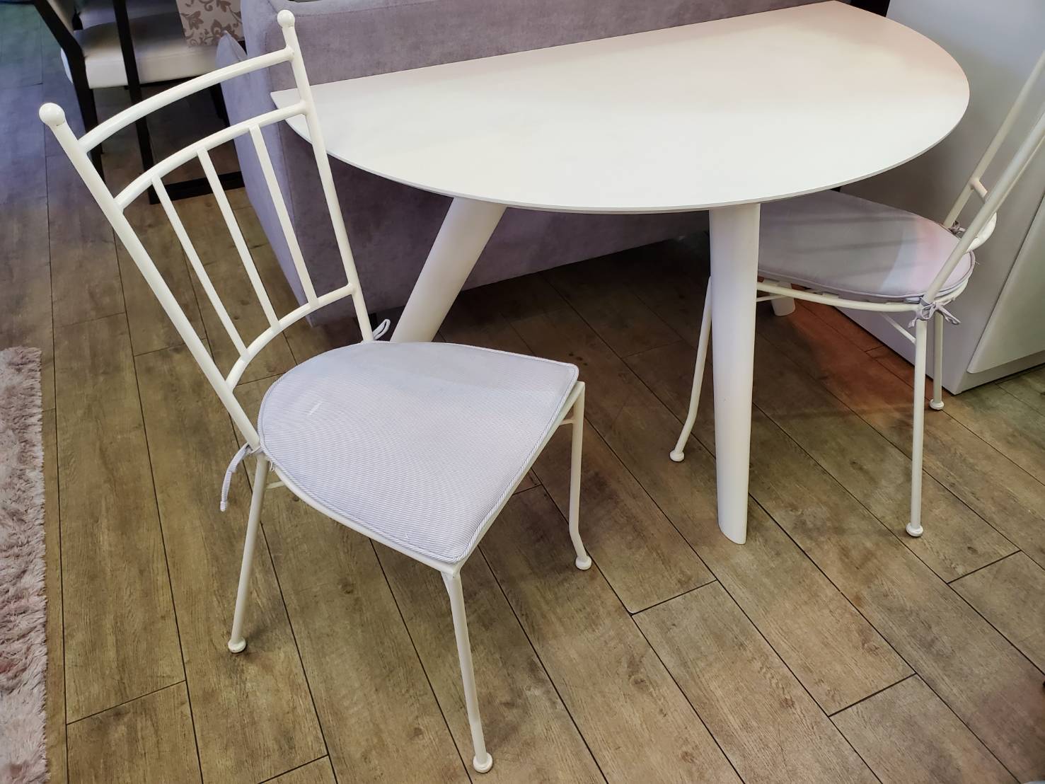 ☆Francfranc フランフラン ダイニング3点セット 半円 コンパクト 壁  