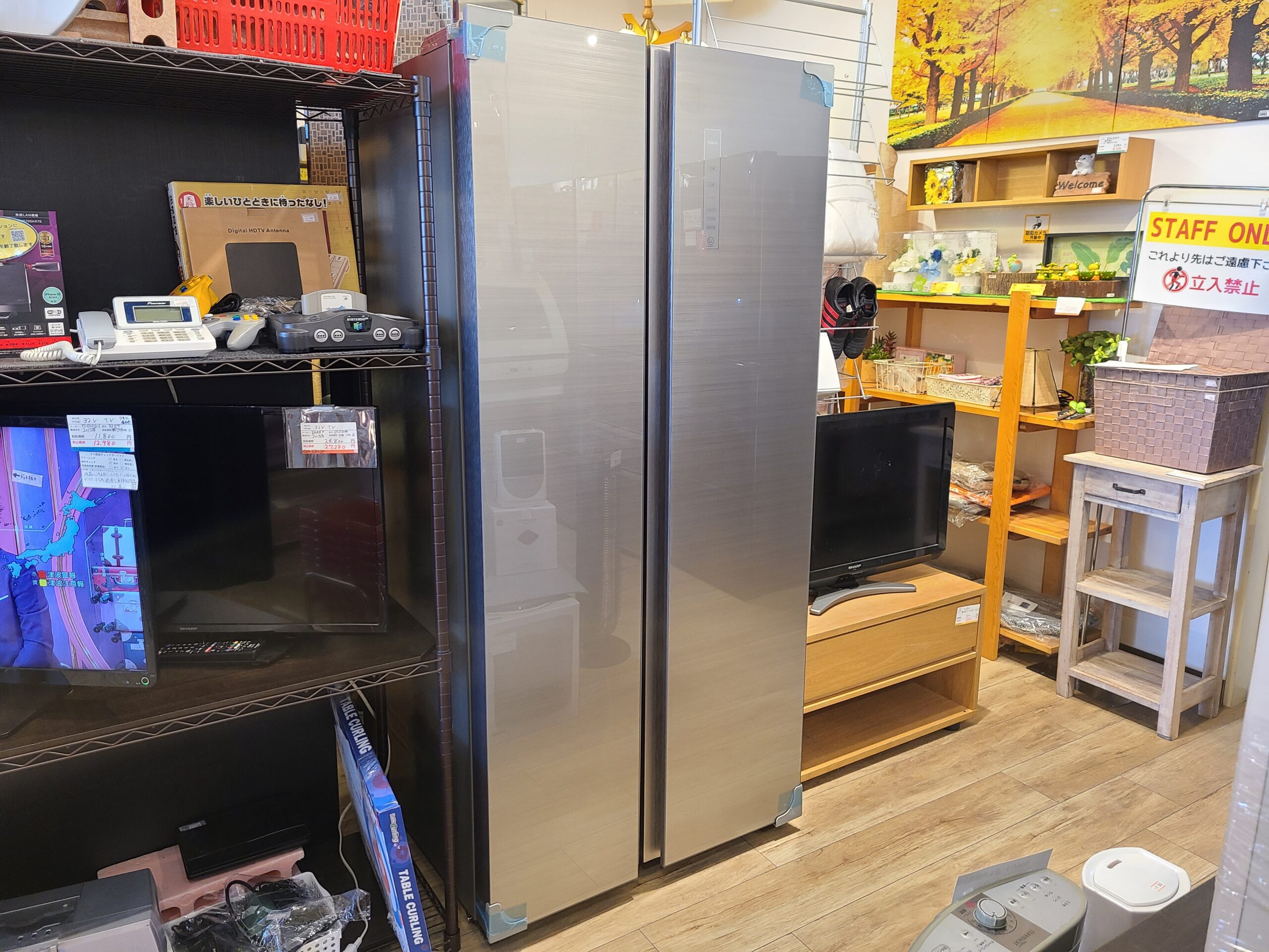新品・未使用品】 AQUA / アクア 449L 2ドア冷蔵庫 パノラマオープン 