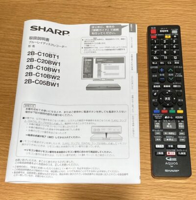 SHARP＊1TBブルーレイレコーダー (2B-C10BW1,2019年製) 買取しました！