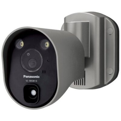 Panasonic / パナソニック　センサーライト付　屋外ワイヤレスカメラ　電源コード式　VL-WD813　防犯カメラ