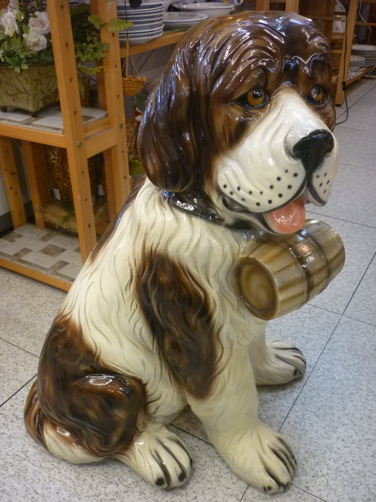 犬の置物 陶器製 特価額-