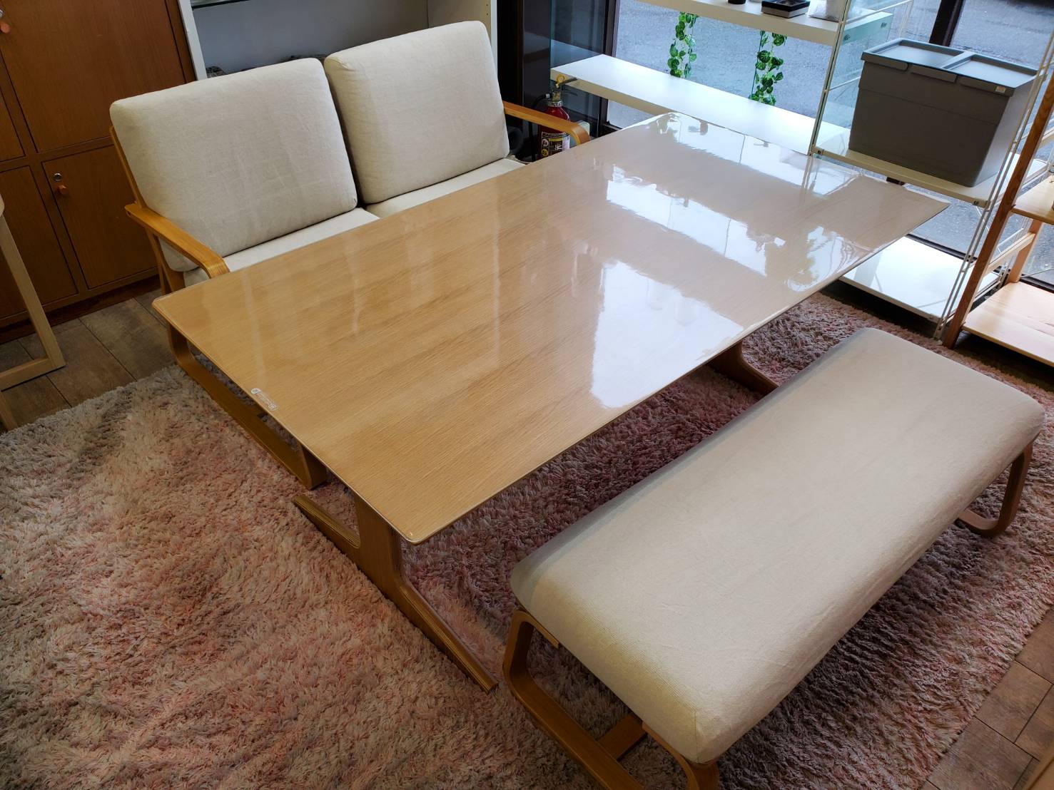 Muji 無印良品 リビングでもダイニングでもつかえる ダイニング4点セット ソファダイニング リビング兼用 ダイニングセット 買取しました 愛知と岐阜のリサイクルショップ 再良市場