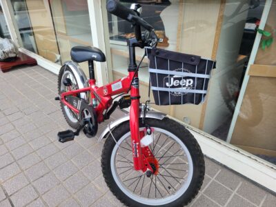 Jeep / ジープ　16インチ 子供用自転車　キッズバイク　レッド　JE-16G　ヘルメット付
