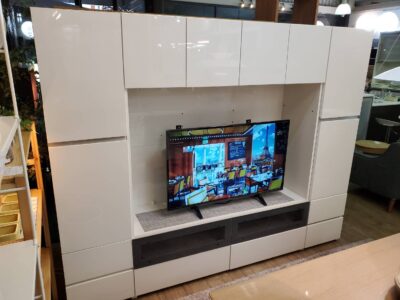 pamouna　パモウナ　リビングボード　テレビボード　壁面収納　大型テレビボード　キャビネット　ホワイト　国産　ハイタイプ　壁掛け金具付き　リサイクルショップ　再良市場　天白　名東　オススメ