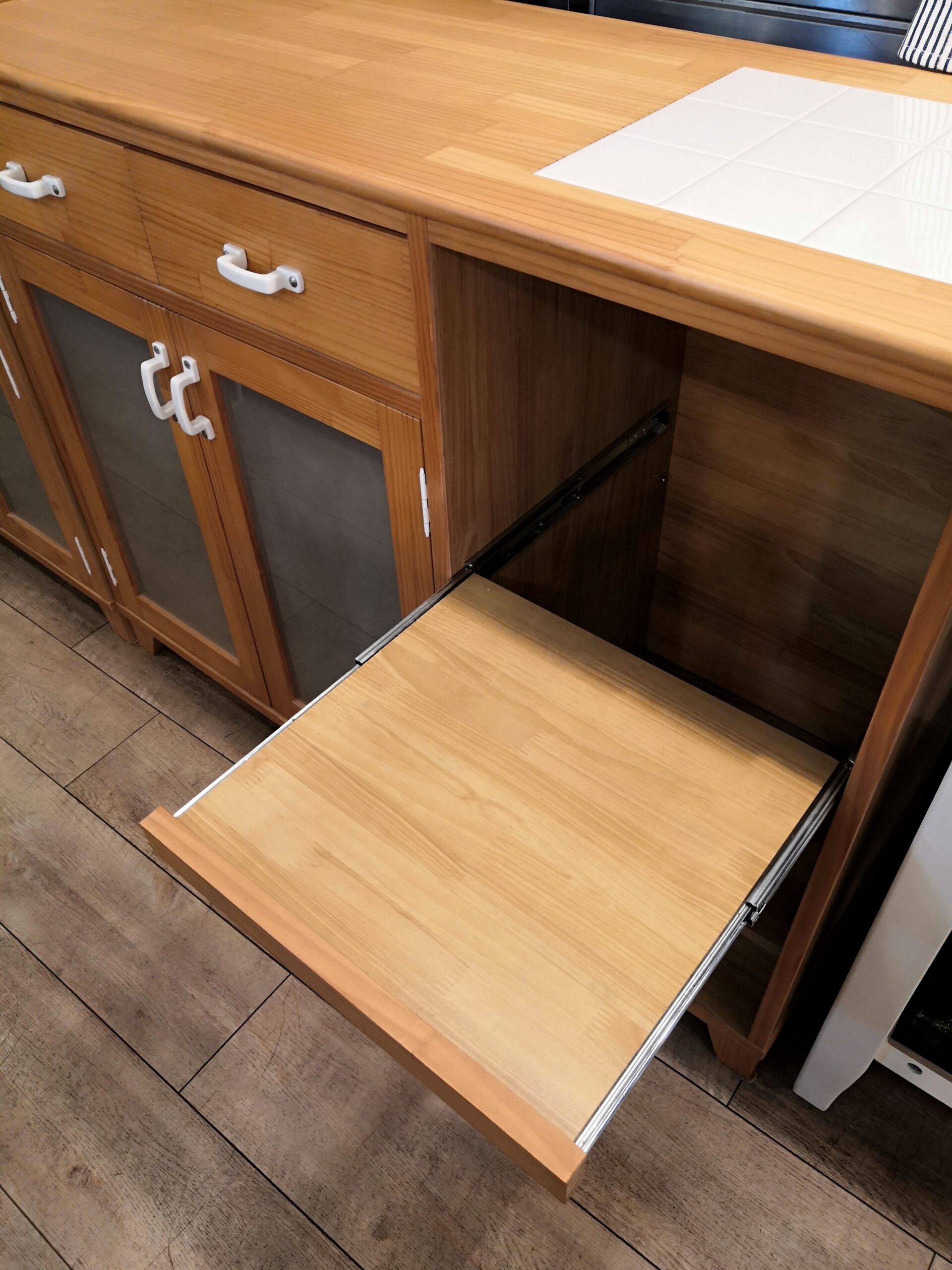 中古】モモナチュラル ランド キッチンカウンター W1130 買取