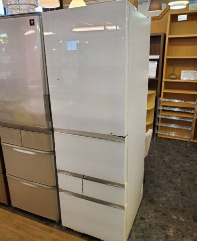 TOSHIBA　東芝　501L　氷結晶チルド　5ドア　冷蔵庫　2021年製　高年式　ホワイト　タッチオープン　ガラスドア　ストライプ　冷凍冷蔵庫　リサイクルショップ　再良市場　天白　名東　おすすめ