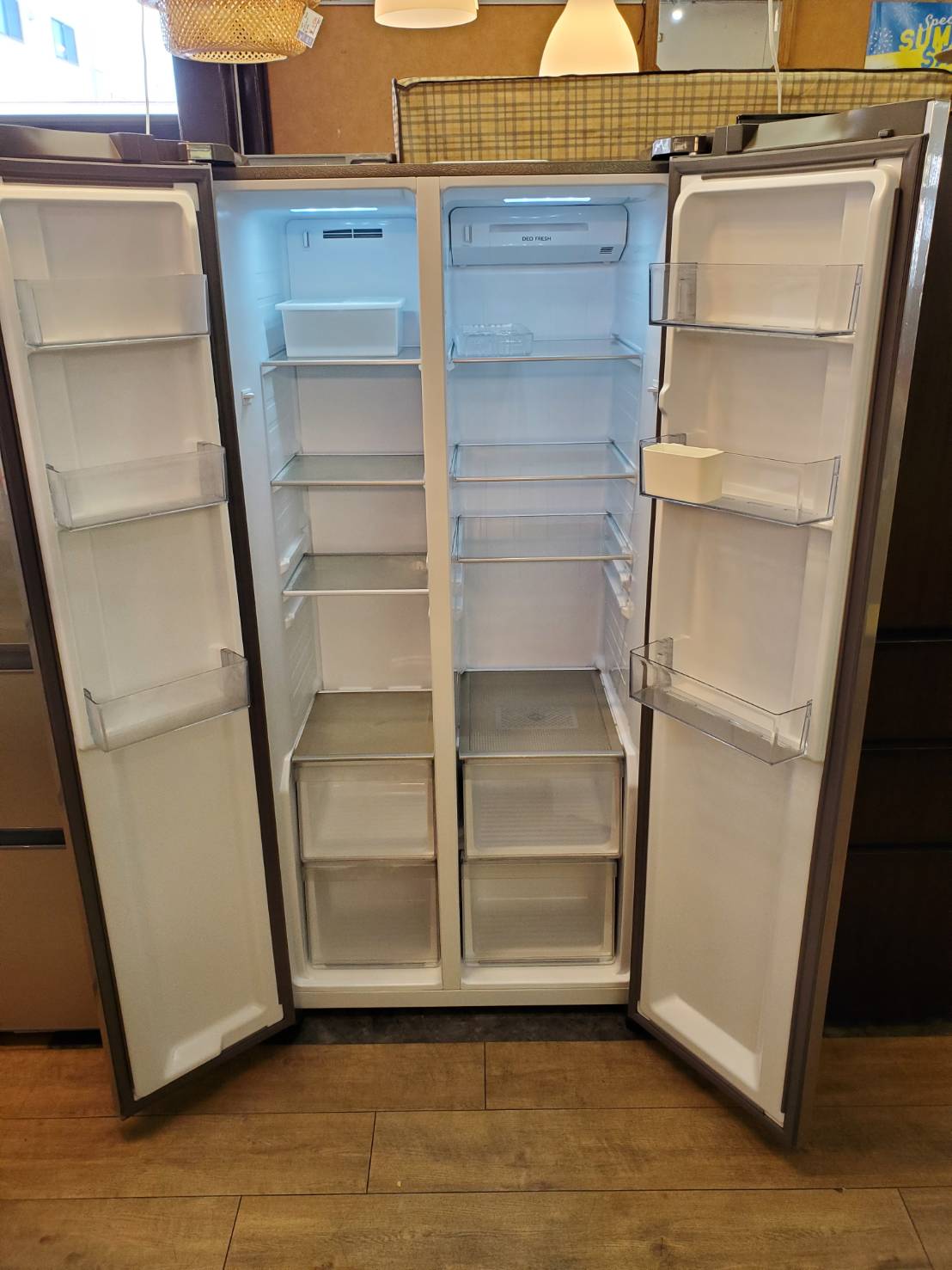 名古屋市内 近郊送料無料 AQUA 2022年製 4ドア 冷凍冷蔵庫 512Lダークシルバー