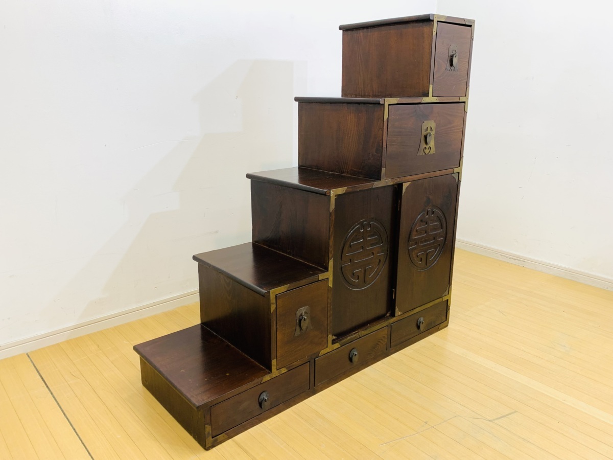 ヤフオク!値下げ中】李朝家具 階段箪笥 岩屋堂の和箪笥 等 買取 