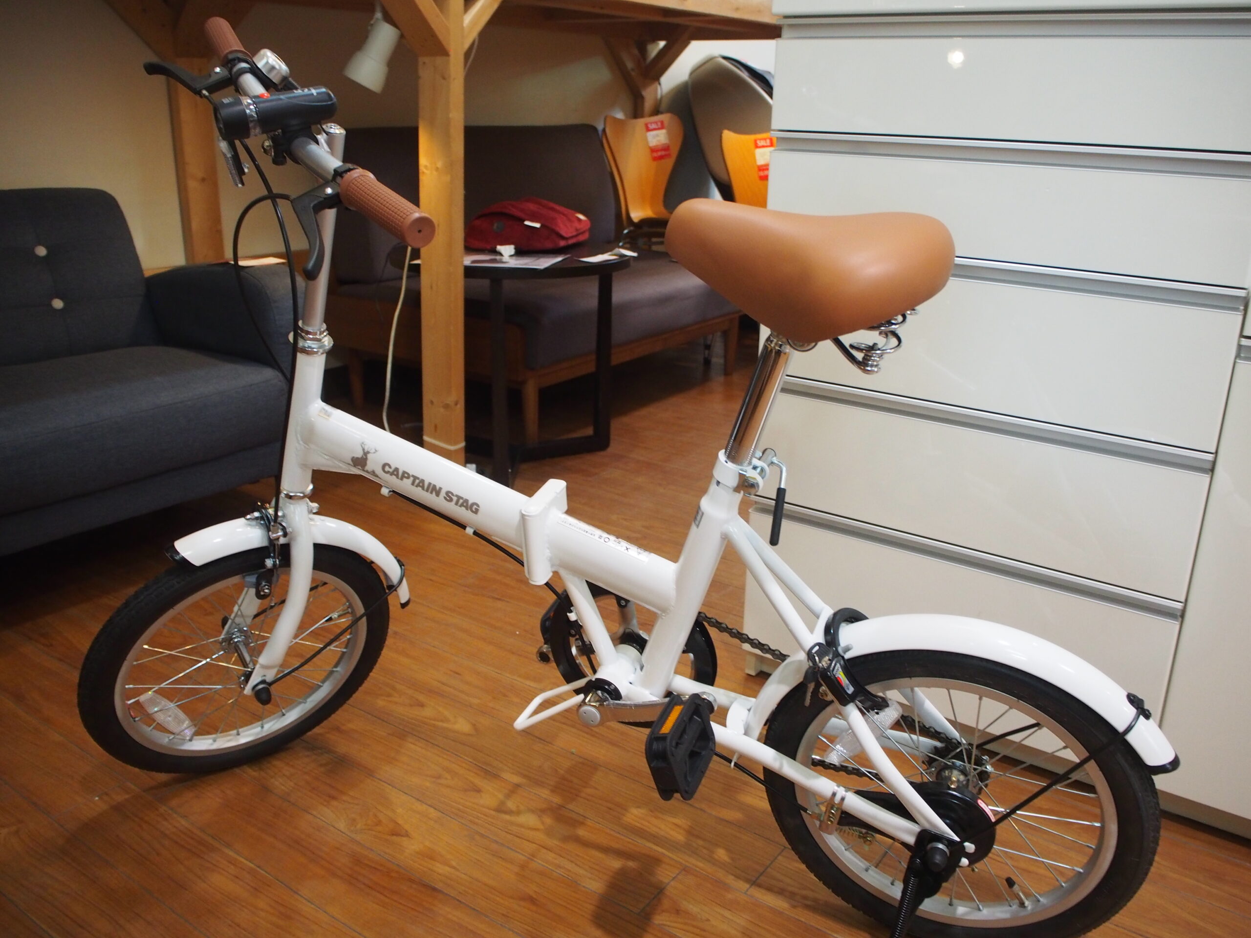 キャプテンスタッグ 16インチ 折りたたみ自転車 新古品-