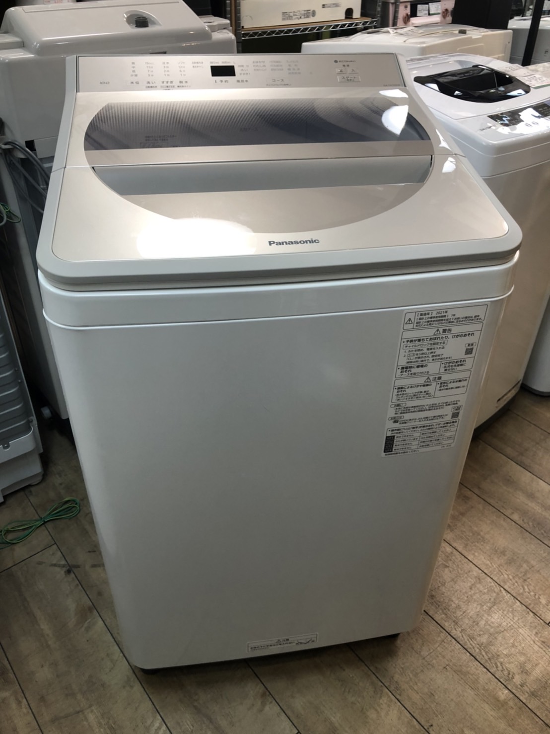 美品 Panasonic NA-FA100H8-N 2021年製 洗濯機 - 洗濯機