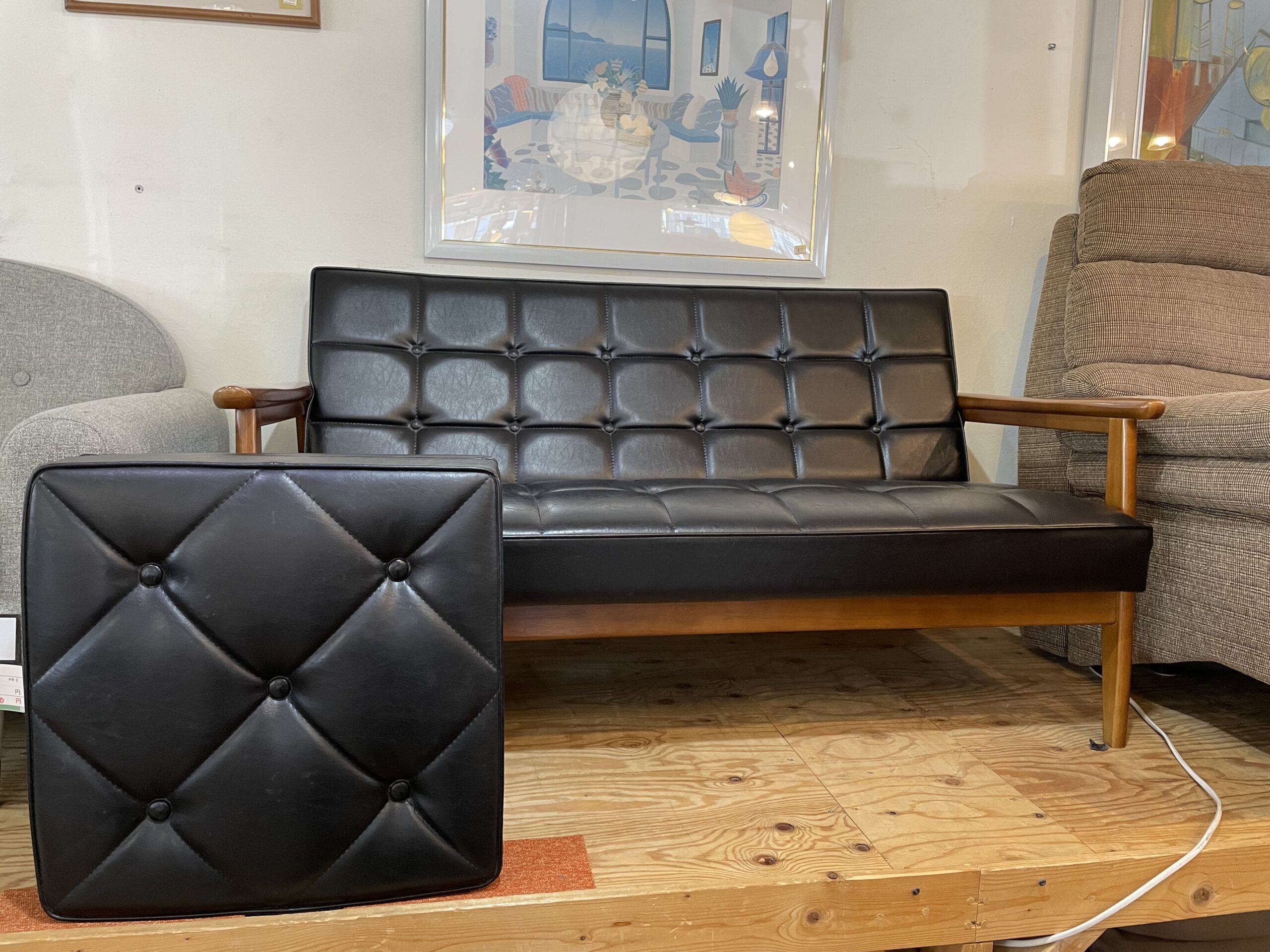 karimoku/カリモク60 Kチェア2シーター 二人掛け トップ オットマン